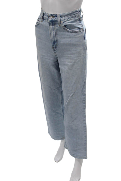Levi's Unisex Light Blue High Rise Wide-Leg Jeans Size 24