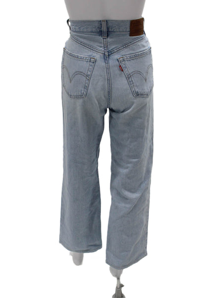 Levi's Unisex Light Blue High Rise Wide-Leg Jeans Size 24