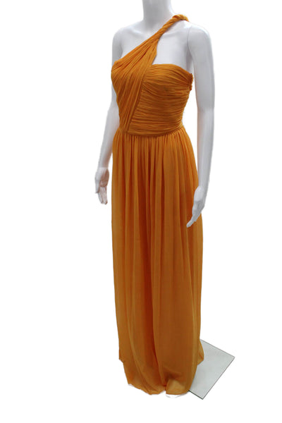 Mango Women Maxi Orange Sleeveless Beach Long Dress 100% Polyester Size M