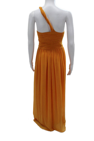 Mango Women Maxi Orange Sleeveless Beach Long Dress 100% Polyester Size M