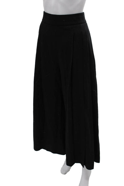 Me + Em Womens Dress Pants Black Wool Blend Zip Size 14