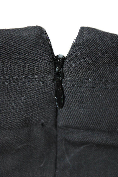 Me + Em Womens Dress Pants Black Wool Blend Zip Size 14