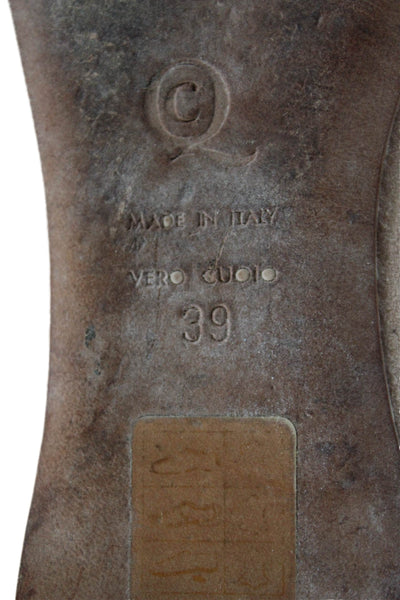 Alexander McQueen Women's Suede Slip-On Ballet Flats Shoes Beige Size 39