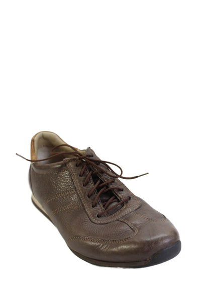 Cole Haan Womens Leather Paneled Detail Casual Sneakers Brown Size 6