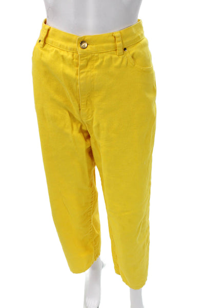Lauren Ralph Lauren Women Cropped Yellow Pants Size 12