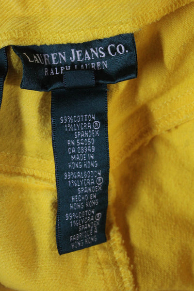 Lauren Ralph Lauren Women Cropped Yellow Pants Size 12