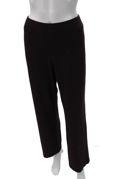 Eileen Fisher Womens Cropped Black Italian Fabric Pants Size M