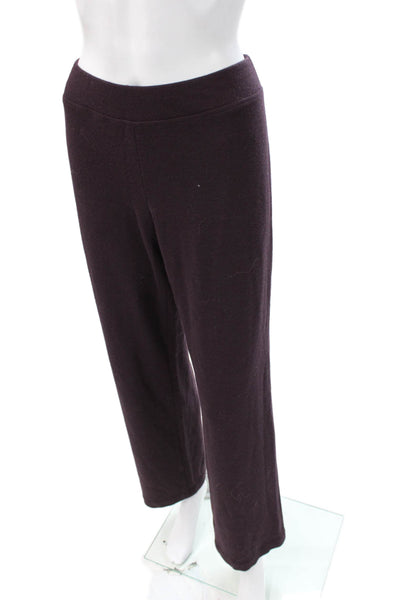 Eileen Fisher Womens Cropped Black Italian Fabric Pants Size M