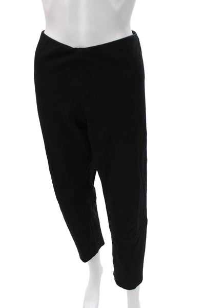 Eileen Fisher Womens Black Linen Ankle Cropped Pants Size PS