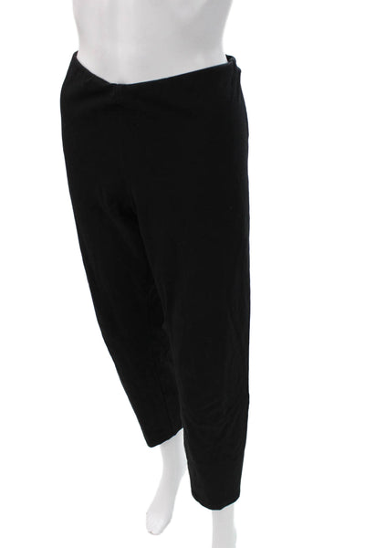 Eileen Fisher Womens Black Linen Ankle Cropped Pants Size PS
