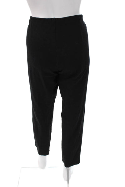Eileen Fisher Womens Black Linen Ankle Cropped Pants Size PS
