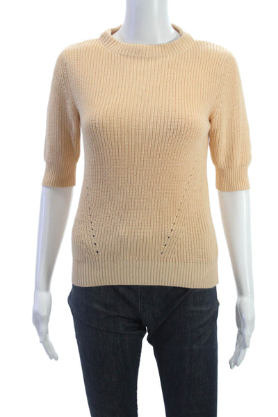 525 America Unisex Pullover Sweater Beige Cotton Sleeveless Size XS
