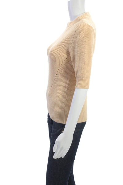 525 America Unisex Pullover Sweater Beige Cotton Sleeveless Size XS