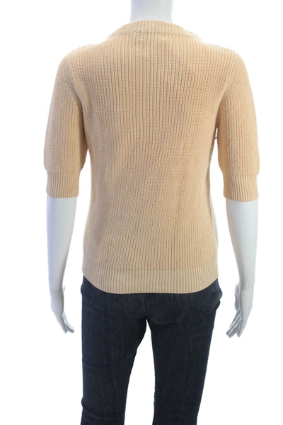 525 America Unisex Pullover Sweater Beige Cotton Sleeveless Size XS