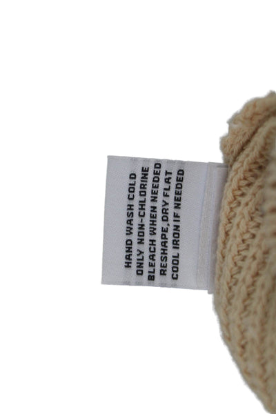 525 America Unisex Pullover Sweater Beige Cotton Sleeveless Size XS