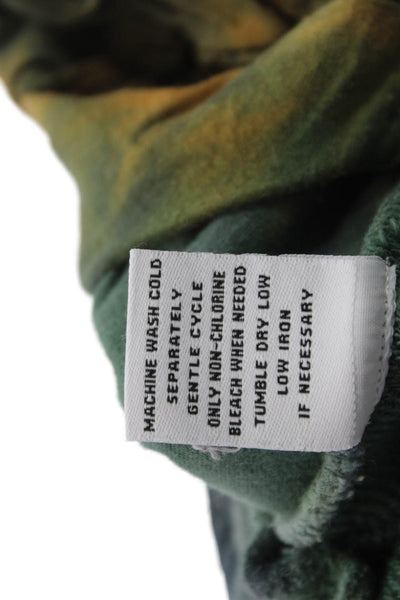 525 Unisex Jogger Sweatpants Green Drawstring Cotton Size XS