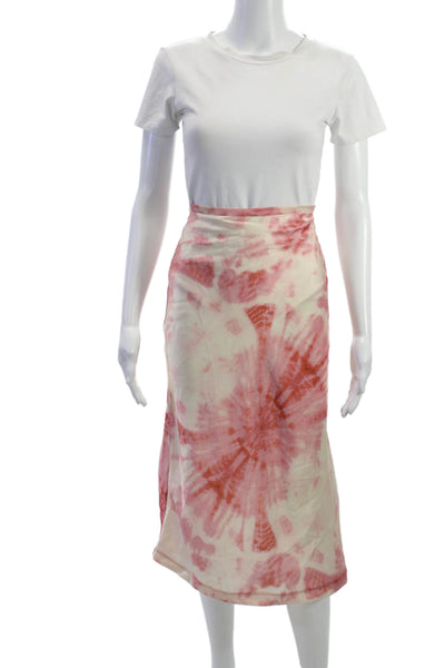 Lioness Women Straight Pencil Midi Skirt Pink Size XS