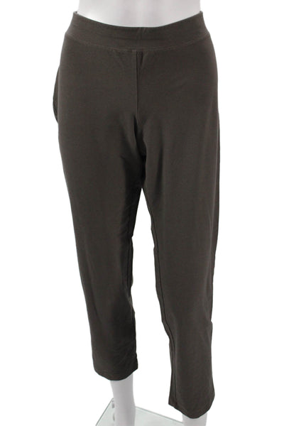 Eileen Fisher Womens Cropped Ankle Pants Dark Gray Size M