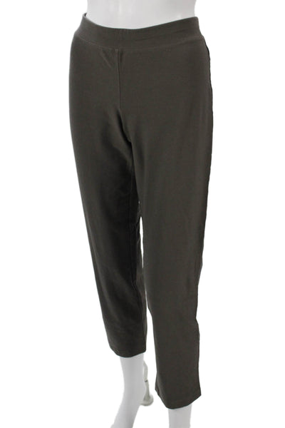 Eileen Fisher Womens Cropped Ankle Pants Dark Gray Size M