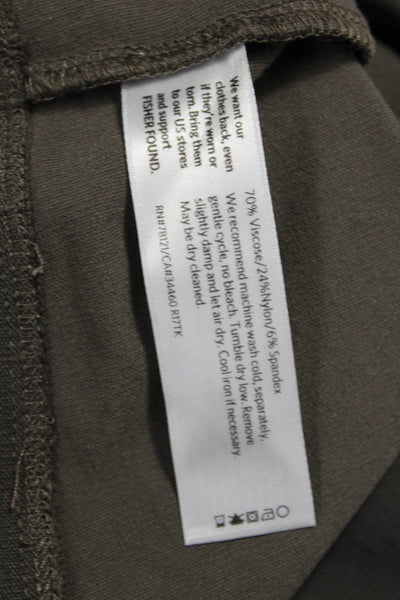 Eileen Fisher Womens Cropped Ankle Pants Dark Gray Size M