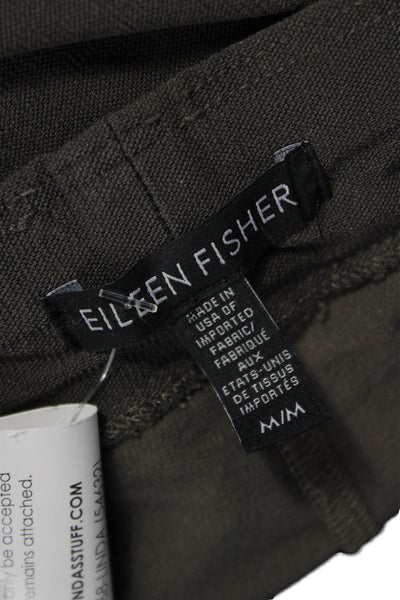 Eileen Fisher Womens Cropped Ankle Pants Dark Gray Size M