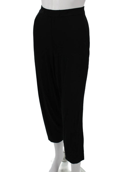 Eileen Fisher Womens Ankle Cropped Black Pants Size PL