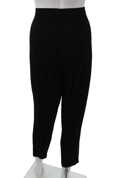 Eileen Fisher Womens Ankle Cropped Black Pants Size PL