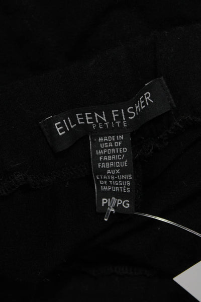 Eileen Fisher Womens Ankle Cropped Black Pants Size PL