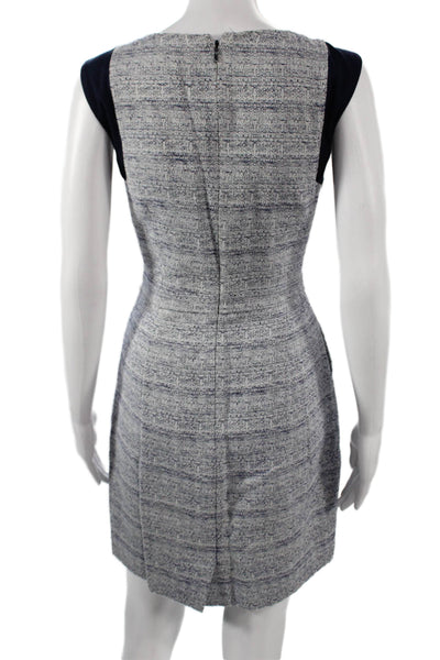 J Crew Womens Sheath Dress Gray Cotton Sleeveless Round Neck Size 4