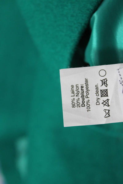 J Crew Womens A-Line Mini Skirt Green Wool Size 4