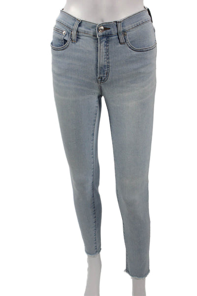 J Crew Womens Light Blue Skinny Ankle Jeans Mid Rise Size 27