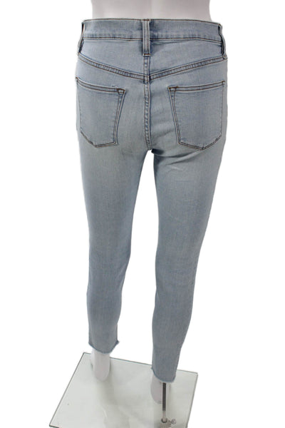 J Crew Womens Light Blue Skinny Ankle Jeans Mid Rise Size 27