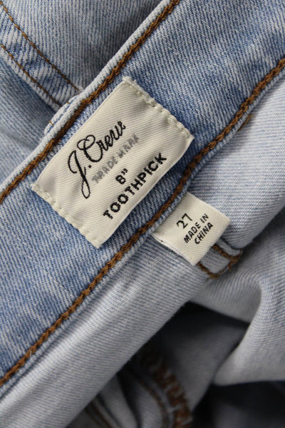 J Crew Womens Light Blue Skinny Ankle Jeans Mid Rise Size 27