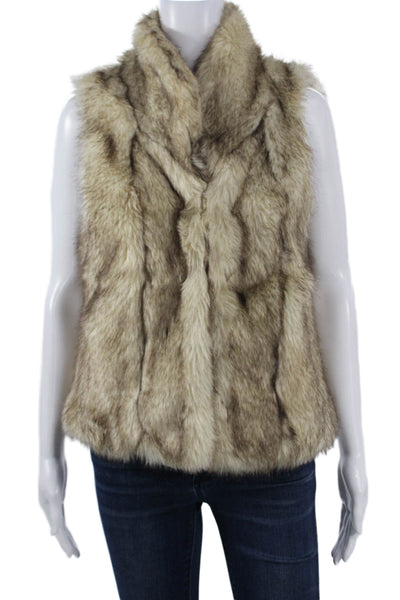 Topshop Womens Beige Polka Dot High Neck Sleeveless Vest Size 8