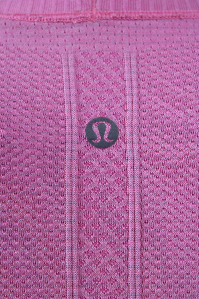 Lululemon Women Basic Tunic T-Shirt Pink Crew Neck Short Sleeve Size 6