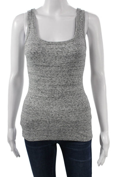 Splendid Women Basic Gray Tank Modal Pima Cotton Round Neck Size S