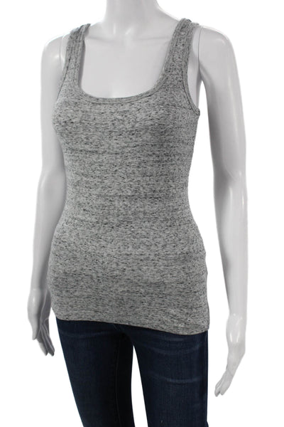 Splendid Women Basic Gray Tank Modal Pima Cotton Round Neck Size S