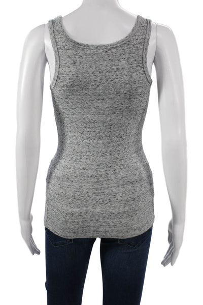 Splendid Women Basic Gray Tank Modal Pima Cotton Round Neck Size S