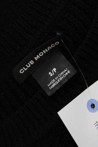 Club Monaco Unisex Black Merino Wool Cashmere Angora Pullover Sweater Size S
