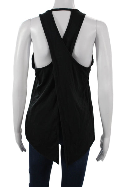 Athleta Womens Black Basic Tank Round Neck Sleeveless Size XS
