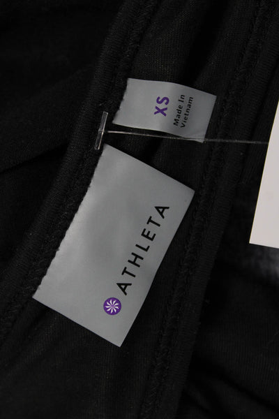 Athleta Womens Black Basic Tank Round Neck Sleeveless Size XS