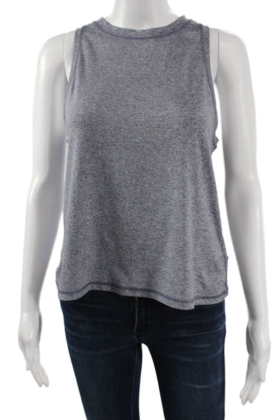 Athleta Womens Basic Sleeveless Tank Gray Crew Neck Top Size XS