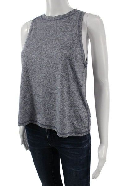 Athleta Womens Basic Sleeveless Tank Gray Crew Neck Top Size XS