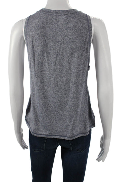 Athleta Womens Basic Sleeveless Tank Gray Crew Neck Top Size XS