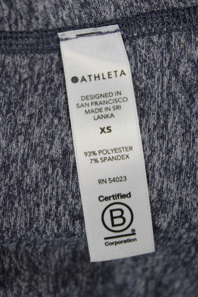 Athleta Womens Basic Sleeveless Tank Gray Crew Neck Top Size XS