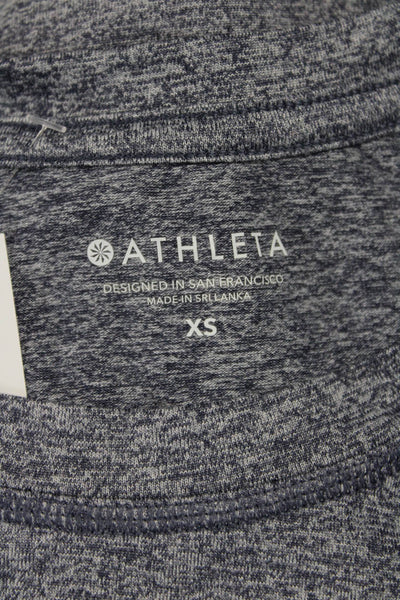 Athleta Womens Basic Sleeveless Tank Gray Crew Neck Top Size XS