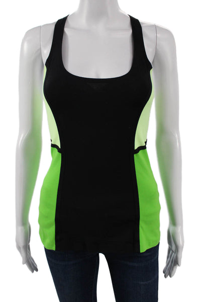 Lululemon Womens Black Sleeveless Square Neck Sports Tank Polyester Size 6