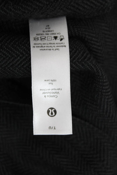 Lululemon Womens Herringbone Print Scarf Black Grey Size One Size