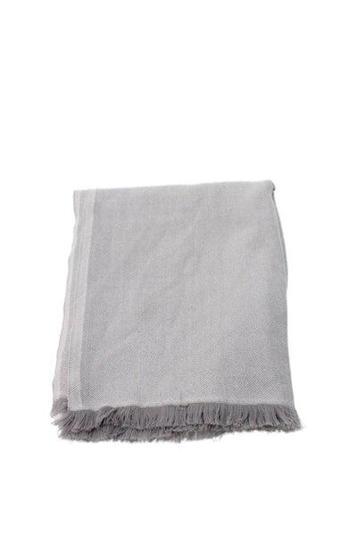 Lululemon Womens Herringbone Print Wide Scarf Grey Wool Size One Size
