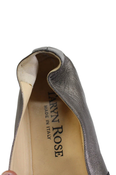 Taryn Rose Women's Round Toe Slip-On Ballet Flat Shoes Gray Size 41